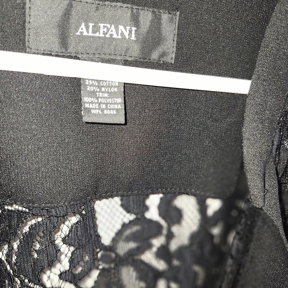 Alfani Black Lace Bomber Jacket - Picture 4 of 4